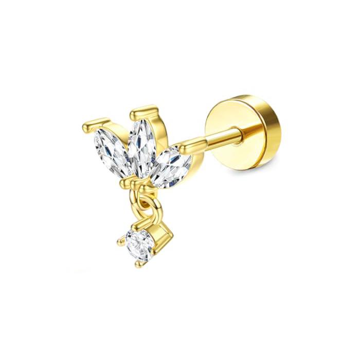 Bobisty Surgical Steel Flat Back Earrings for Women Helix Stud Hoop Earrings Cartilage Earrings Tragus Helix Piercing Jewelry