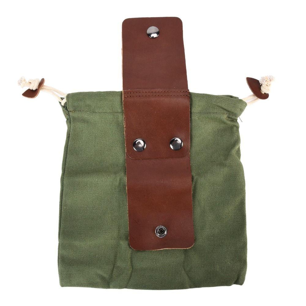 Lederbesatz für Sammeltasche Leinwand Outdoor Beutel Tragbare Sammeltasche Pilzsammeln