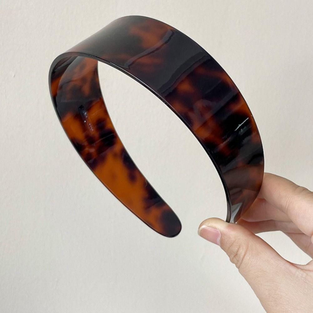 Headdress Retro Hairband Acetic Acid Korean Style Hair Hoop Trendy Leopard Headband  Ladies
