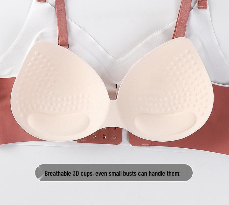 Ice Silk Seamless Plus Size Wireless Sports Bra with Back Shaping