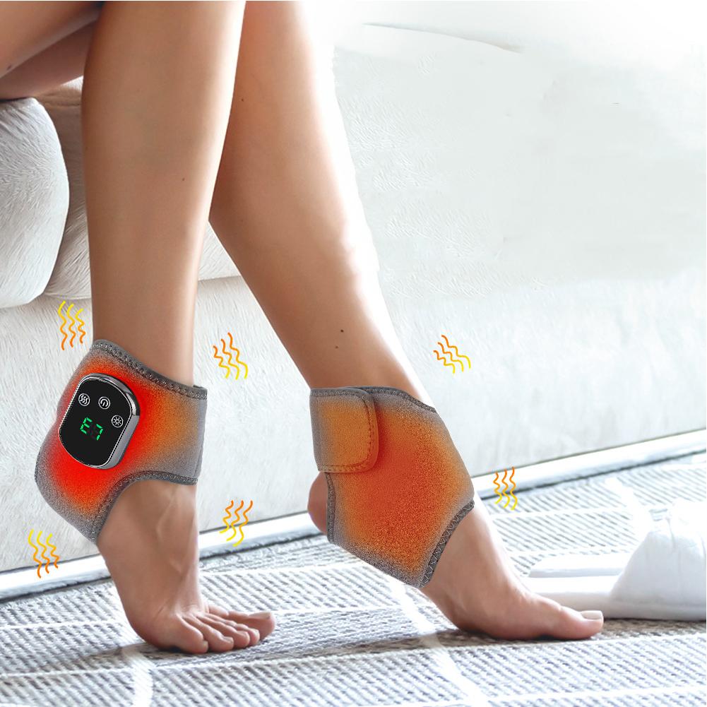 3-in-1 Rechargeable Ankle & Foot Massager 3 Vibration Mode Ankle Massager Foot Revive Massager for Circulation and Pain Relief