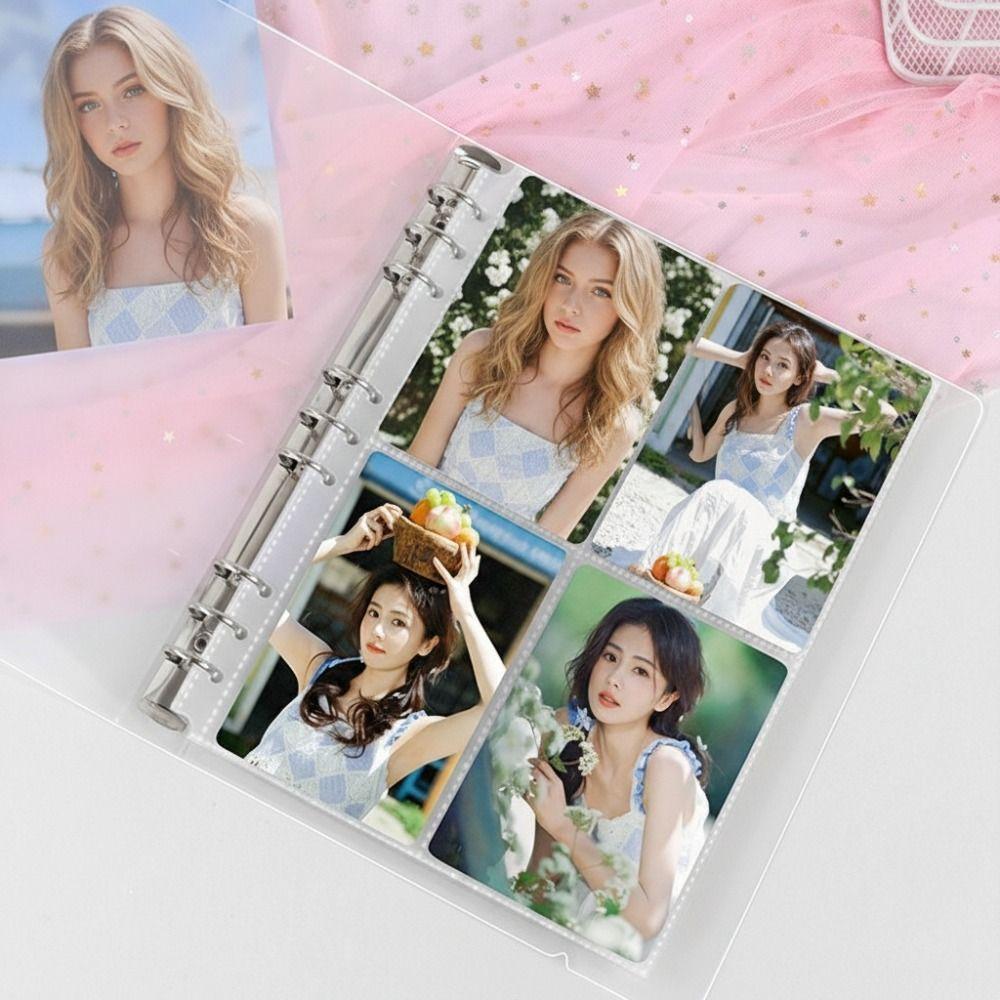 Pagine interne Raccoglitore per carte B5 Raccoglitore per fotocard Fogli PP Trasparente Senza Acidi Tasche Multiple Custodie Custodie per Album Fotografico