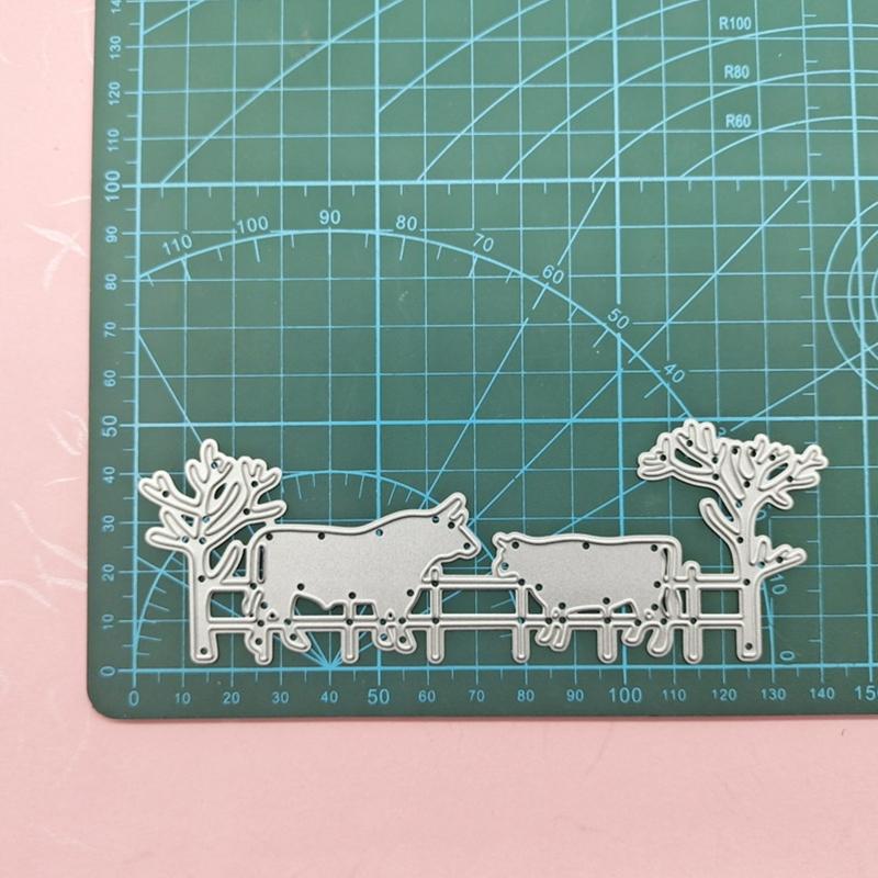 Farm Animal Die Cuts Metal Cutting Dies Embossing Template Easter Supplies for Girl Kid DIY Scrapbooking Craft Gift Card