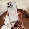Crossbody Lanyard Necklace Transparent Magnetic For Magsafe Case for iPhone 17 15 11 12 13 14 16 Pro Max Plus Anti-lost Cover