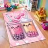 3D Milk Tea Theme Print Carpet Living Room Bedroom Sofa Large Area Decorative Mat Kids Play Soft Non-slip Rugs Ten Festive Gifts
