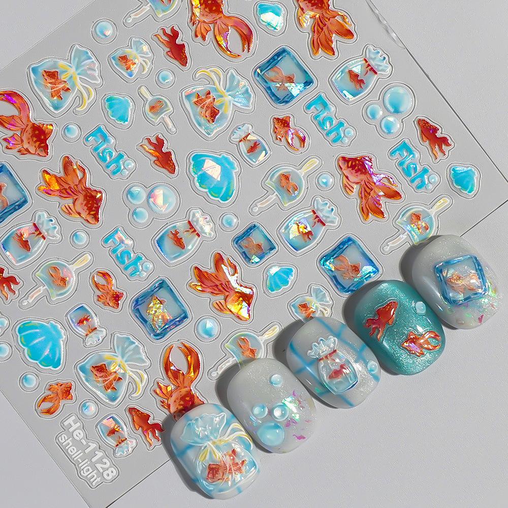 Neues Frucht Erdbeer Gelee Nageldesign Niedliche Aufkleber Liebling Kirsche Schleife Hase DIY Nageldekoration