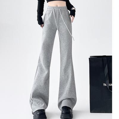 Sport Pants for Women's Spring and Autumn Women's High Waist Drooping Slim Sweatpants Casual Micro-flat Pants