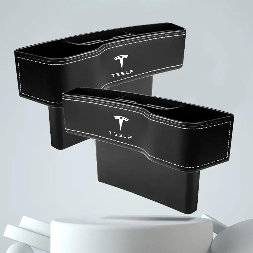 

Car Sticker Tesla For Tesla Model 3 Model Y S X Roadster Cybertruck Juguete SpaceX Car Leather Seat Crevice Storage Box Gap Slit