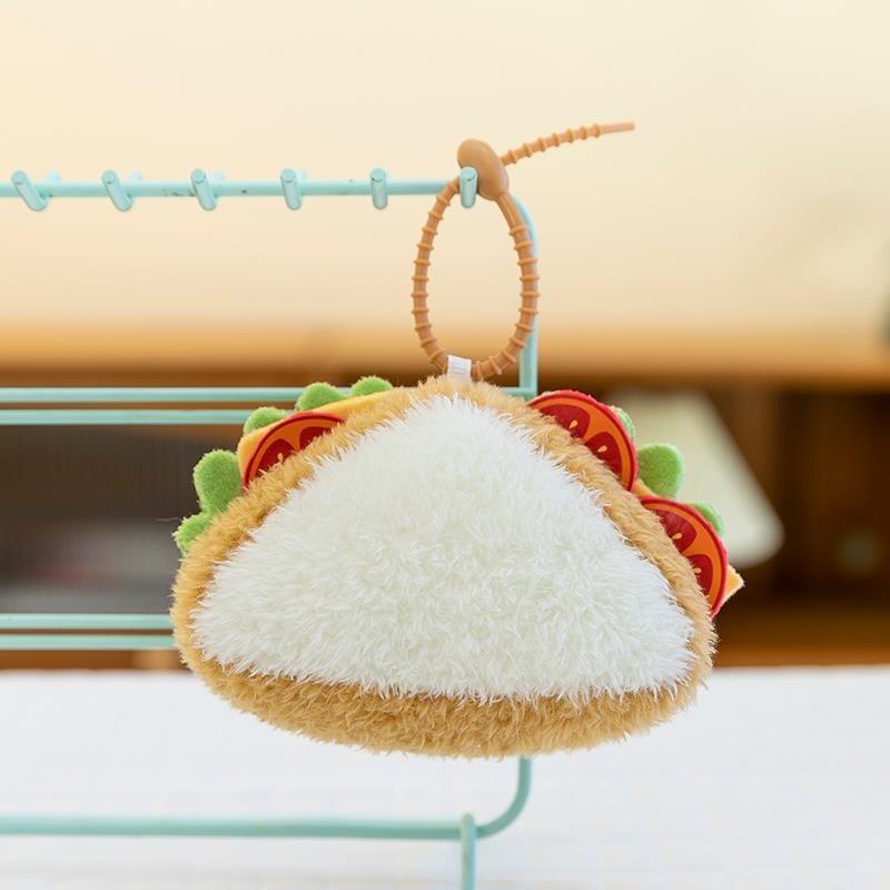 Cake Three Fun Names Coffee Biscuits Plush Toy Pendant For Decoration Bag
