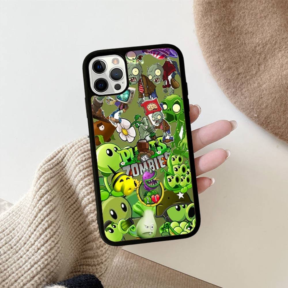 Game P-Plants Z-Zombies For Iphone 17 Air 16 15 14 13 12 11 Pro Max TPU+PC Plus Shockproof Back Phone Cover
