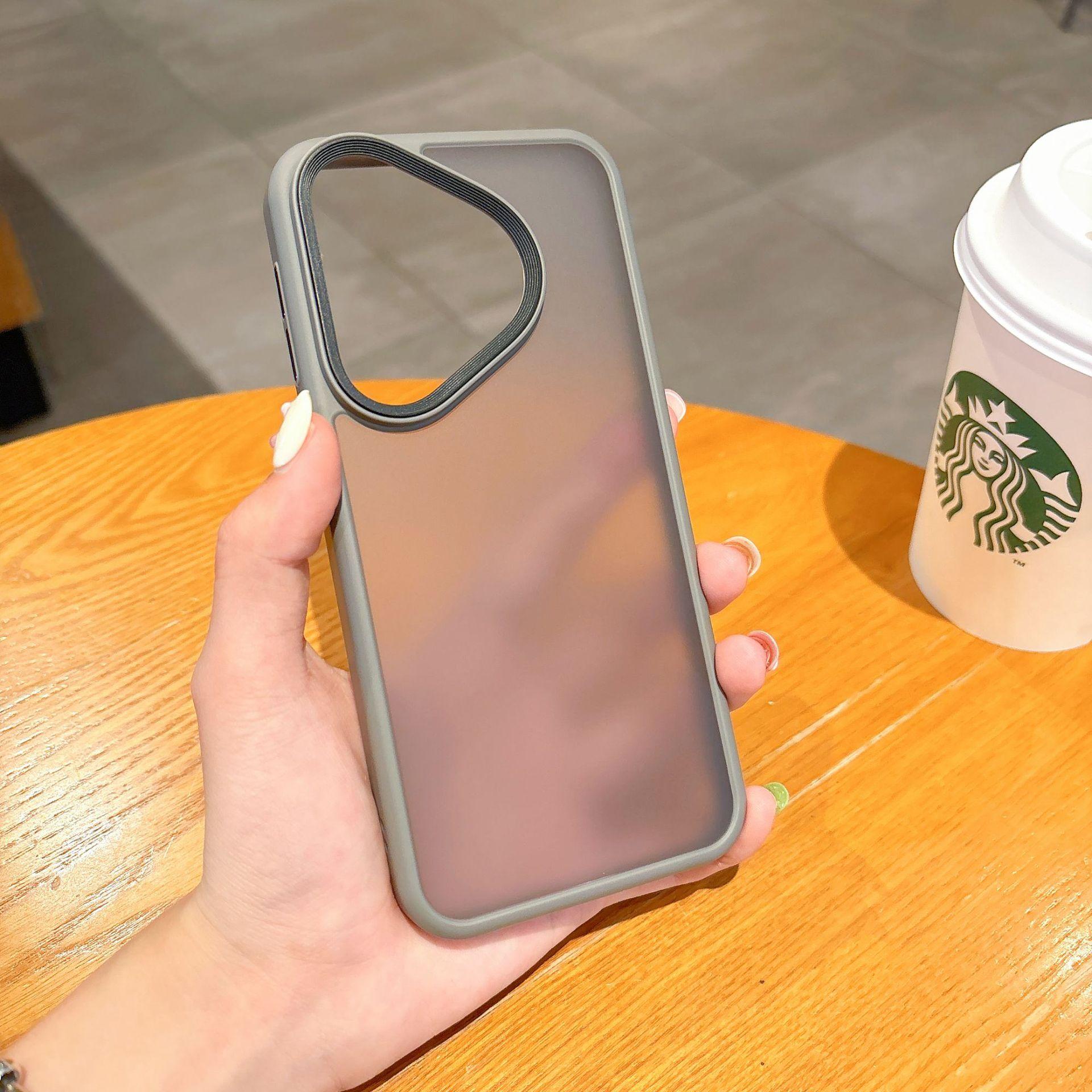 

Подходит для чехла для телефона Huawei Pura70 с матовым покрытием, P70pro Полная защита от падений и P70ultra Полупрозрачный защитный чехол Pura70Ultra серый