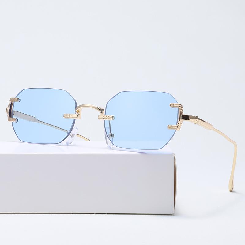 

Модные ретро солнцезащитные очки с металлической оправой и разноцветными линзами, винтажные маленькие квадратные прямоугольные солнцезащитные очки для мужчин и женщин UV400, очки 1PC