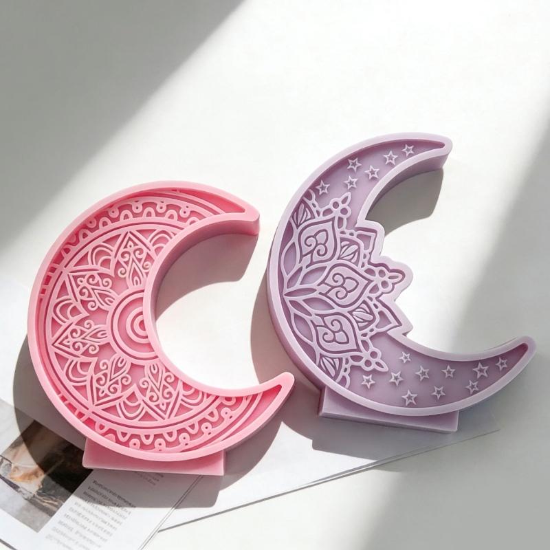 Flexible Sturdy Silicone Mould Fashion Accessory for Making Unique Moon Shaped Candle and Home Decorations