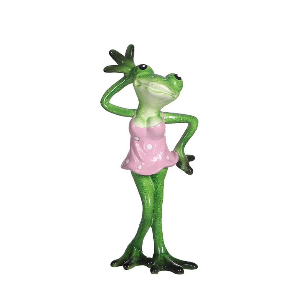 Resin Crafts Frog Couple Figurines Romantic Frog Confession Statue  Valentine's Day Gift