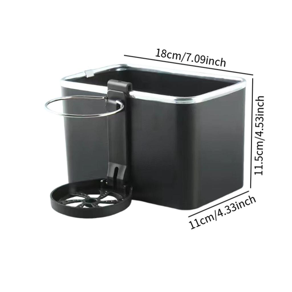Car Armrest Storage Box with Foldable Cup Holder Auto Interior Accessories Easy Installation Multifunctional Napkin Holder