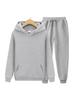 Men's Spring & Autumn Casual Sports Hoodie Set - Fashion Trend Solid Color