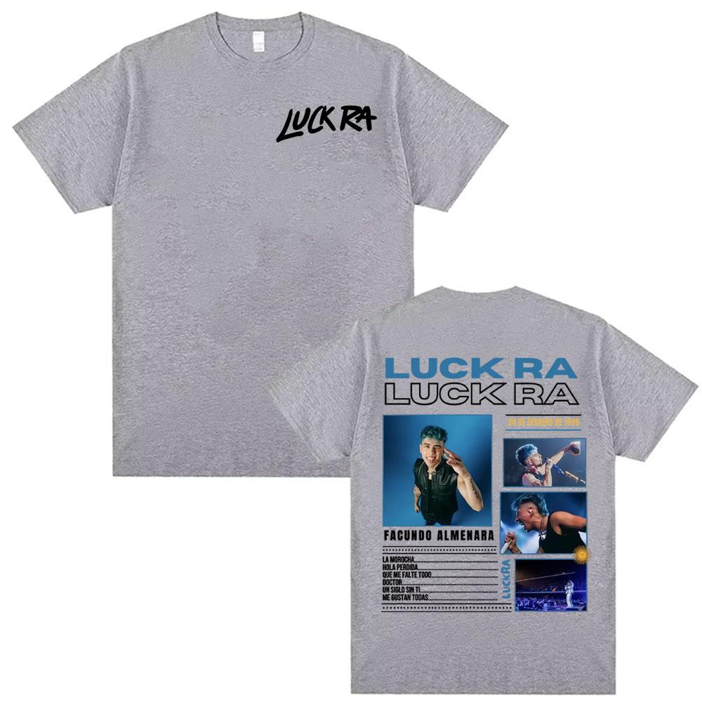 Rap Singer Luck Ra FACUNDO ALMENARA Album Tour 2025 Summer Men Women Harajuku Casual Fashion Oversized Pure Cotton Tshirt
