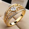 Classic Copper Alloy Zircon Ring Ladies Jewelry Wedding Promise Party Gift
