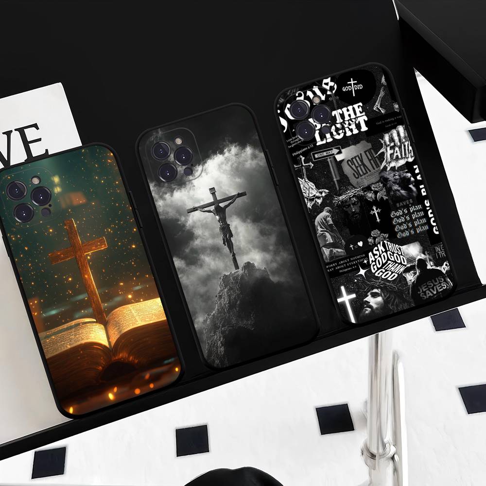 Christliches J-Jesus Kreuz Handyhülle Für Iphone 15 11 13 14 16 17 Pro Max Plus X Xr Xs Max 12mini Hülle Case
