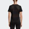 Adidas Womens D2M Lo Tee Mesh Panel Training Short Sleeve T-Shirt Women Tops Black DS8724