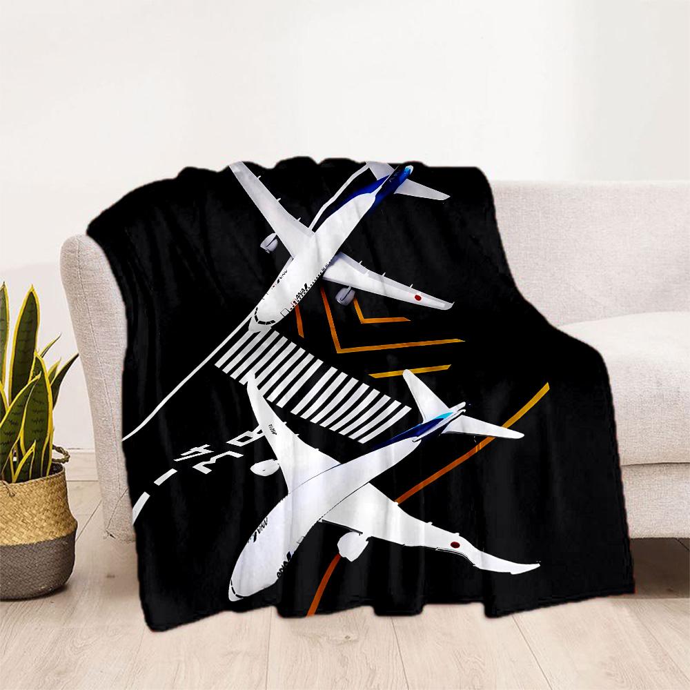 Airport Runway Design Flannel Blanket - Soft and Suitable for Sofas, Beds, Offices, Travel, All Seasons, and The Best Gift for The Holidays.