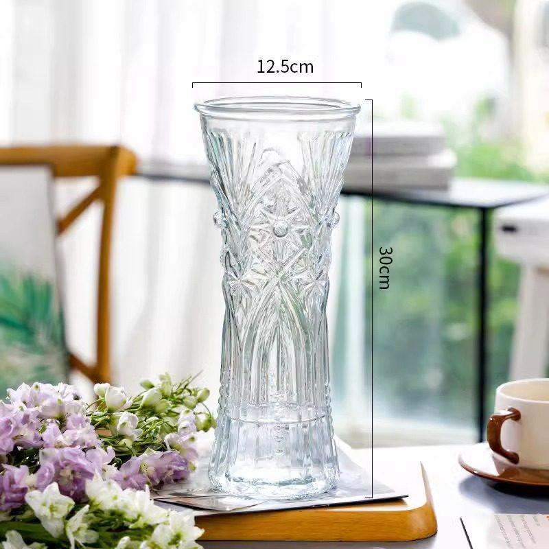 Extra Large Transparent Glass Vase for Hydroponic Bamboo & Fresh Flower Arrangements