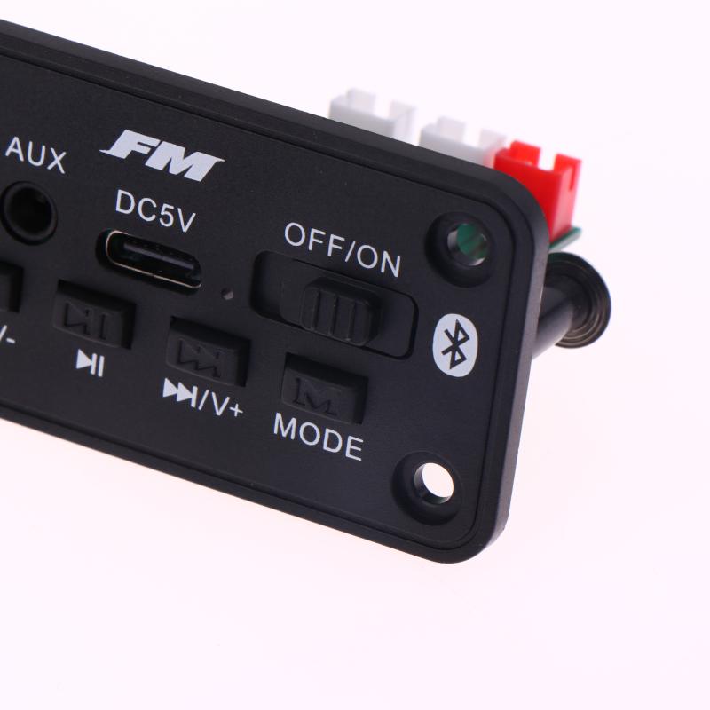 1 Conjunto 2*3W/5W Amplificador Reprodutor de Áudio Bluetooth Placa Decodificadora Mp3 5V DIY Reprodutor de Mp3 Carro Módulo de Rádio FM TF USB Mic Gravação de Chamada