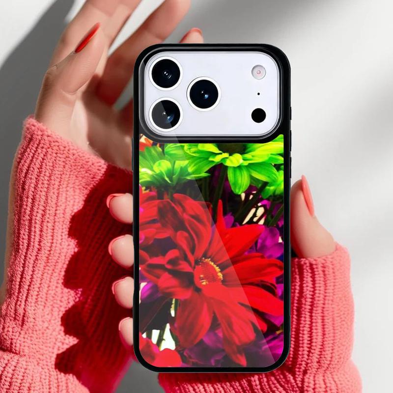 Flower Rainbow Colour Pattern Phone Case for iPhone 17 16 15 14 13 Pro Max Back Cover for 12 11 Pro Coque