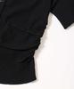 WEGO PHILLY Button Short Sleeve Size Charcoal Off-the-Shoulder Top, Cute, Girly, Women's, F,