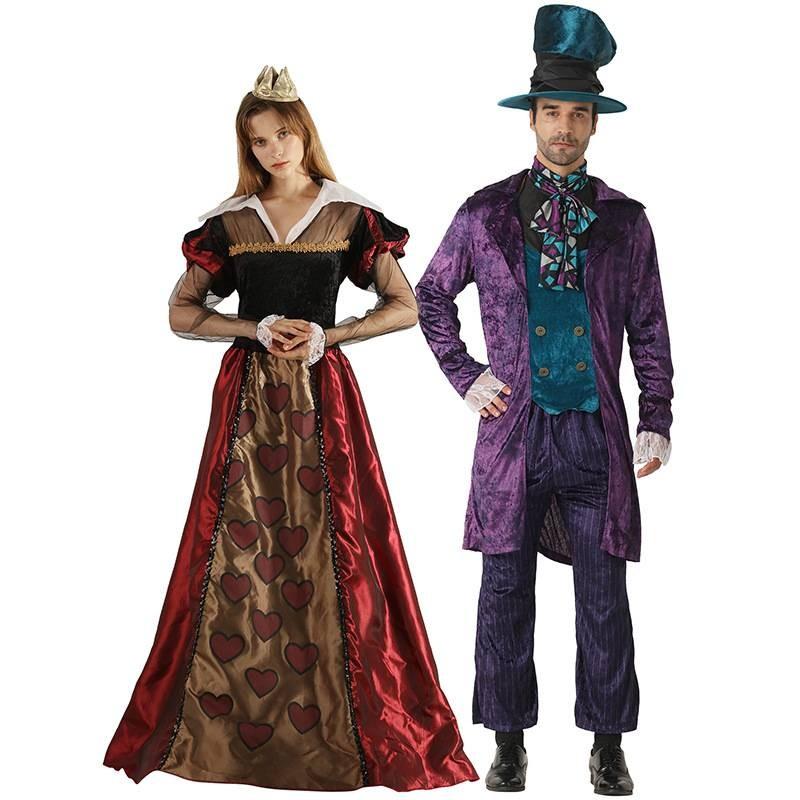 In Adventures Alices Wonderland Mad Hatter And The Red Queen Costumes Cosplay