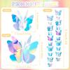 4PCS Butterfly Garland Butterfly Birthday Decorations 3D Iridescent Butterfly Hanging Garland for Graduation Wedding Birthday Fairly Baby Shower