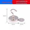 Neodymium Iron Boron Strong Magnetic Hook with Hole-Free Installation, High Load Bearing, and Powerful Suction.