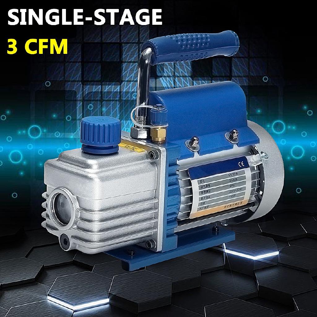 3CFM 150W Mini 2Pa Roterende Vinge Vakuumpumpe For VVS AC R134a Klimaanlegg 1L