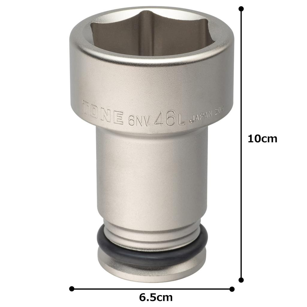 TONE Długi Udar 46mm Szerokość 6NV-46L Nasadka, 19.0mm (3/4 ") Prowadź,