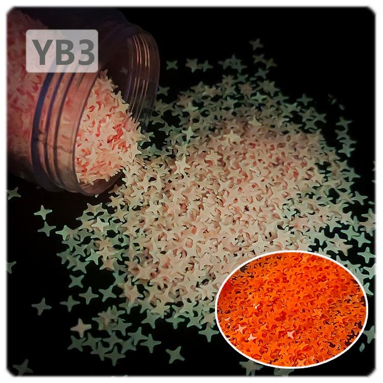 YALEDUO Luminous 4MM Cross Star Sequins, Eight Color Options, Long-Lasting Four-Pointed Star Design