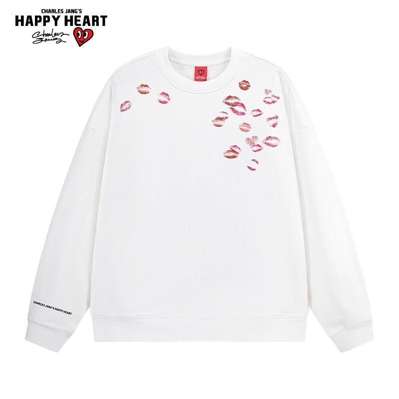 

Charles Heart Lip Print Loose Crewneck Sweatshirt S