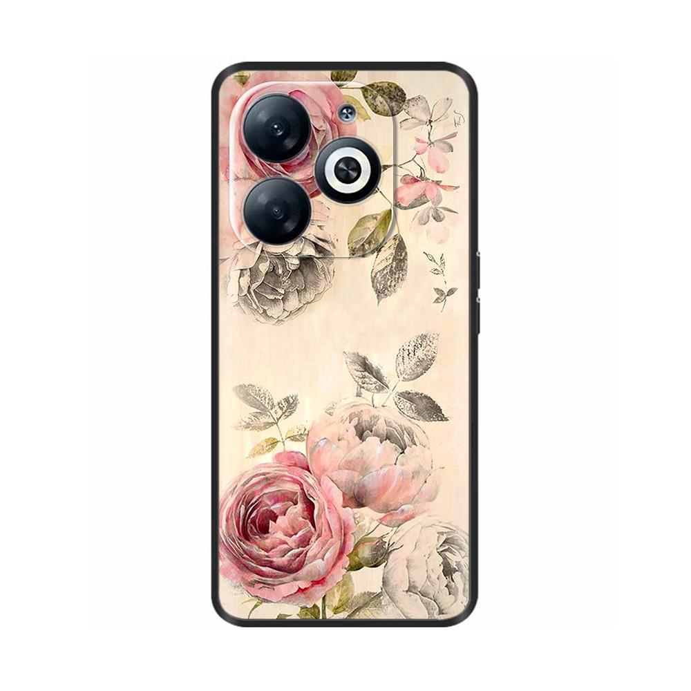 For Infinix Smart 8 Case Cover Funda Black Soft Silicone TPU Protective Phone Case For infinix Smart 8 Smart8 X6525 Bumper Coque