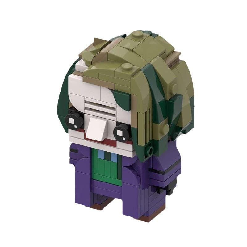 MOC domestic building block square-headed boy batman trilogy creative clown wind suit small particle assembly model