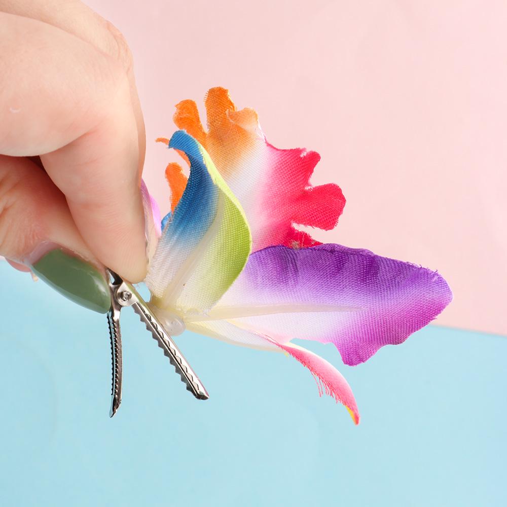 2Pcs Fashion Flowers Hair Clips Women Bohemia Bridal Orchid Hairpins Wedding Accessories Girls Barrette Beach Hair Accessories