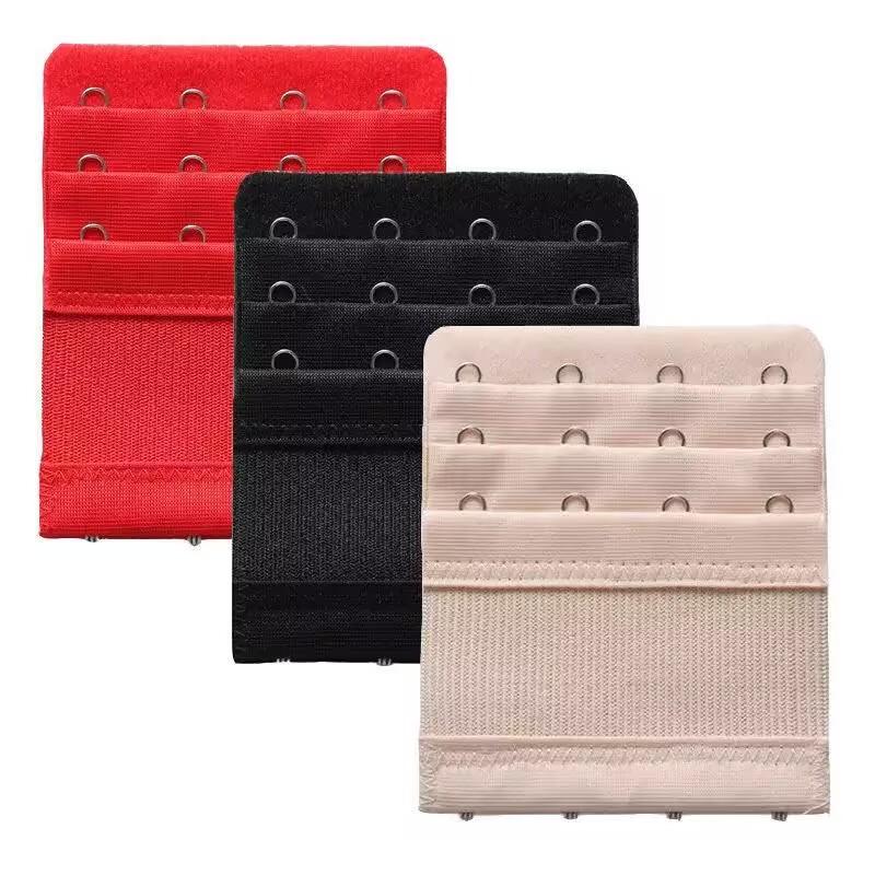5PC Bra Extenders Strap Buckle Extension 3 Rows 4 Hooks Clasp Straps Bra Strap Extender Sewing Tool
