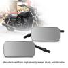 1 Pair of Rectangle Motorcycle Side Mirror Rear View Mirror for Motorcycle Black