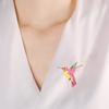 Hummingbird Badge Hard Enamel Rubber Backing Pin Jackets Backpacks Hats Lapel Brooch Nature