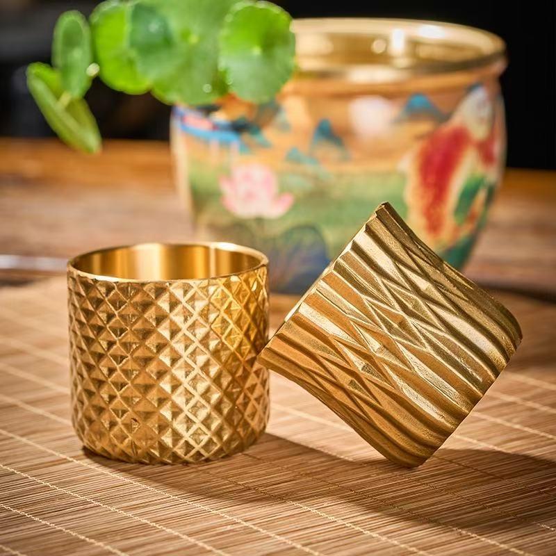 Pure Copper Bowl Mini Vodka Liqueur Cup,Spirits Chalice Cup Retro Wine Tea Whiskey Cups Buddhist Bowl Home's Gift Decorative