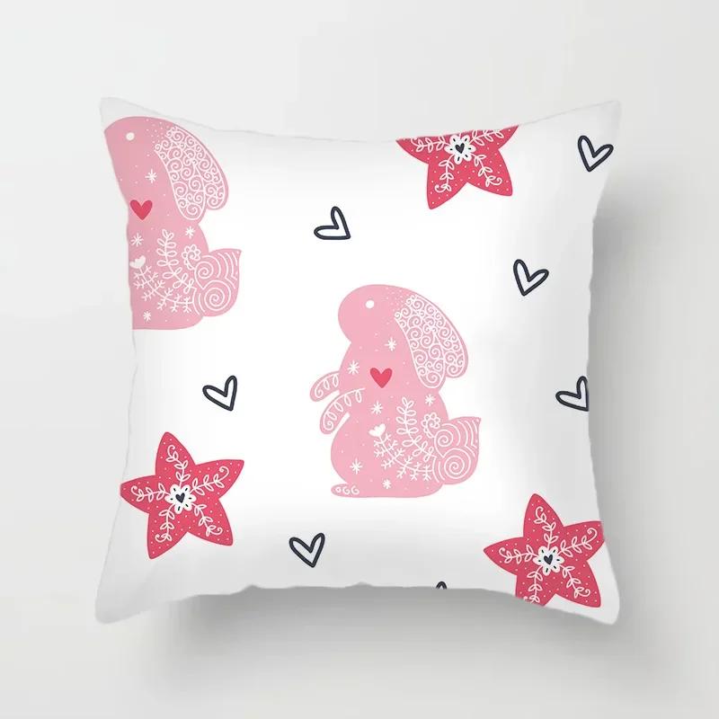 Niedlicher Cartoon Dinosaurier Alpaka Fuchs Print Muster Kissenbezug Heim Wohnzimmer Sofa Dekokissen