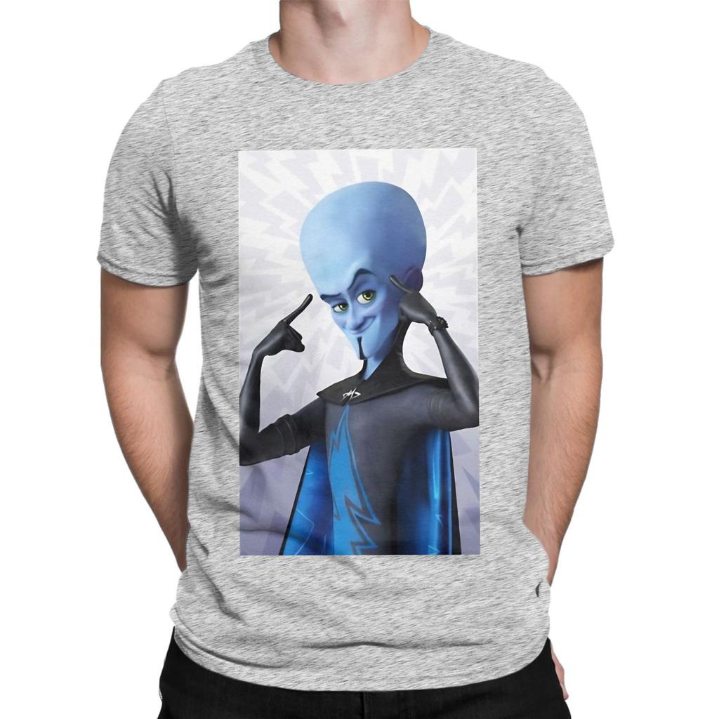 Schilderij megamind Grappige Grafische 100% Katoenen T-shirt Megamind vs The dDoom Syndicate Tops T-shirts Voor Unisex
