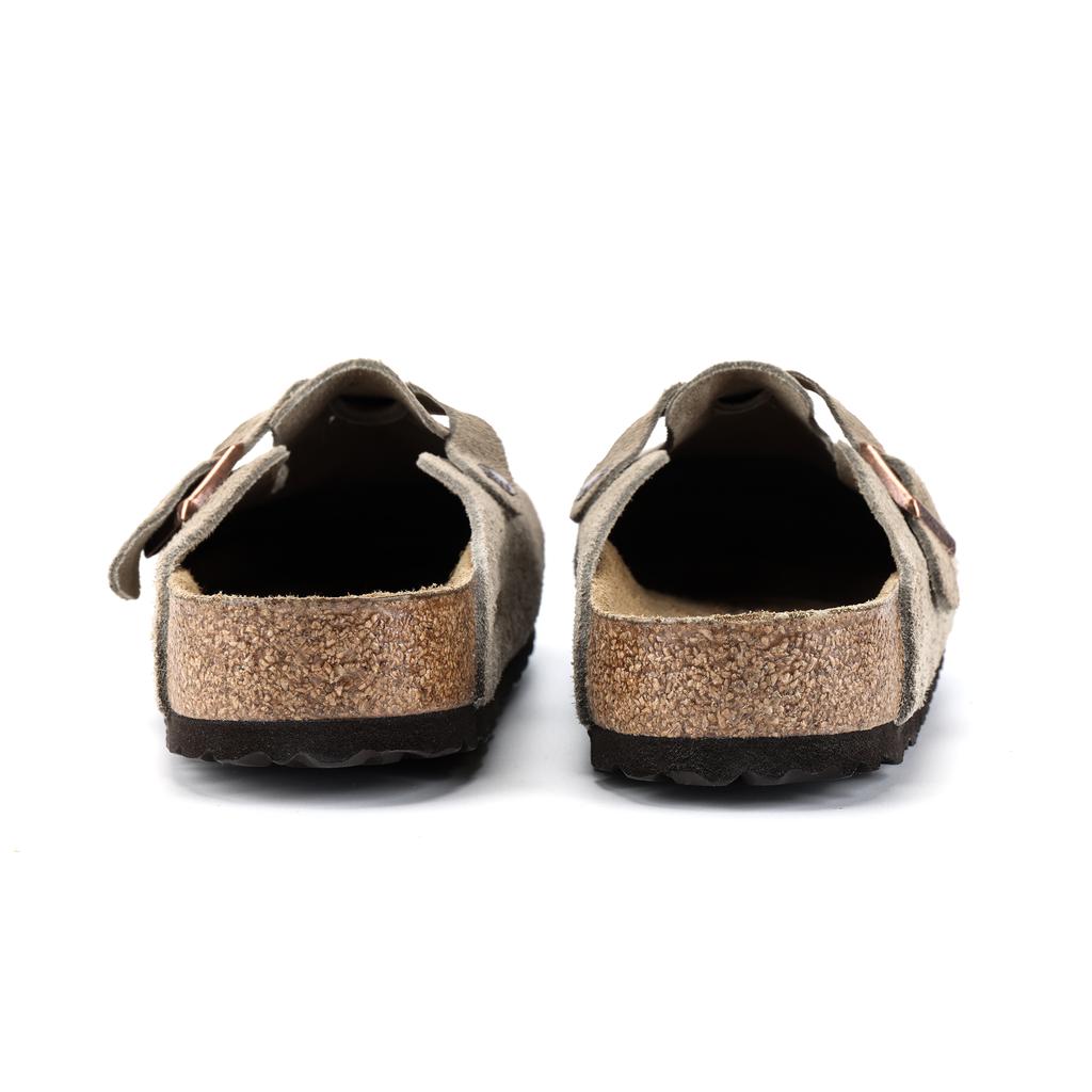 Boston Birkenstock Soft Footbed Suede Narrow 'Taupe' 0560771