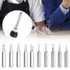 11 Pcs Soldering Iron Tips with Welding Sleeve 900M Lead-Free Solder Iron Tip Replaceable Soldering Tip for Soldering Station