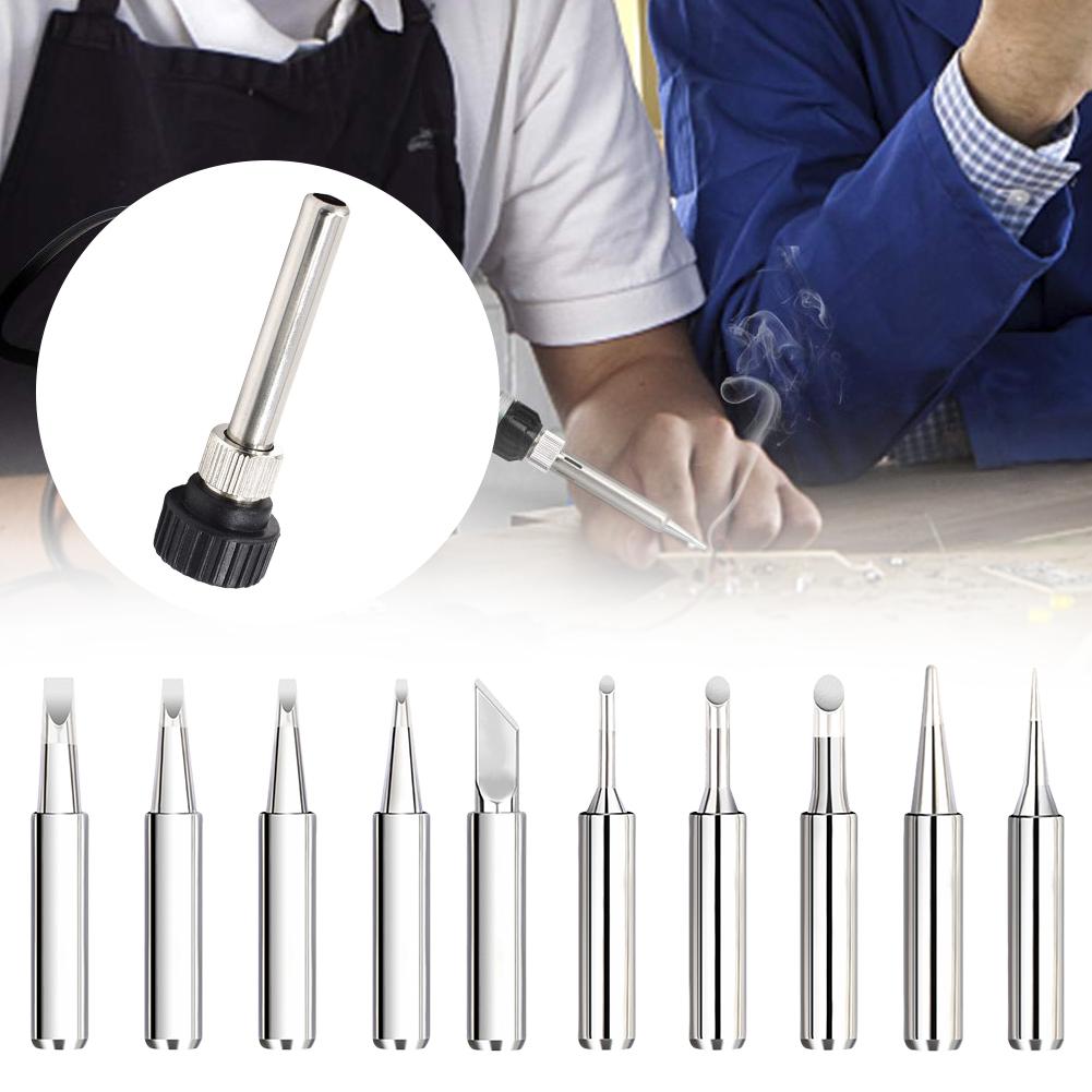 1-3Set Soldering Iron Tips with Welding Sleeve 900M Lead-Free Solder Iron Tip Replaceable Soldering Tip Welding Station Tools
