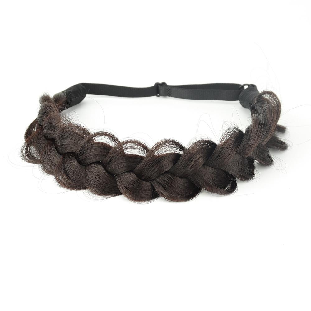 Adjustable Braided Hair Headband Golden/Brown/Black Handmade Hair Band  Women