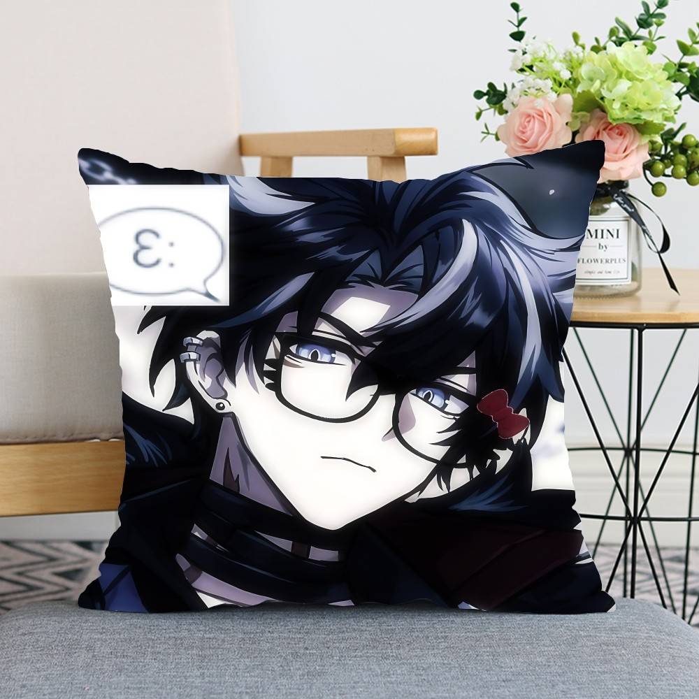 Kawaii Wriothesley Throw Pillow Covers Pattern Cushion Cover Suitable For Sofa Bedroom Car Pillow Cover